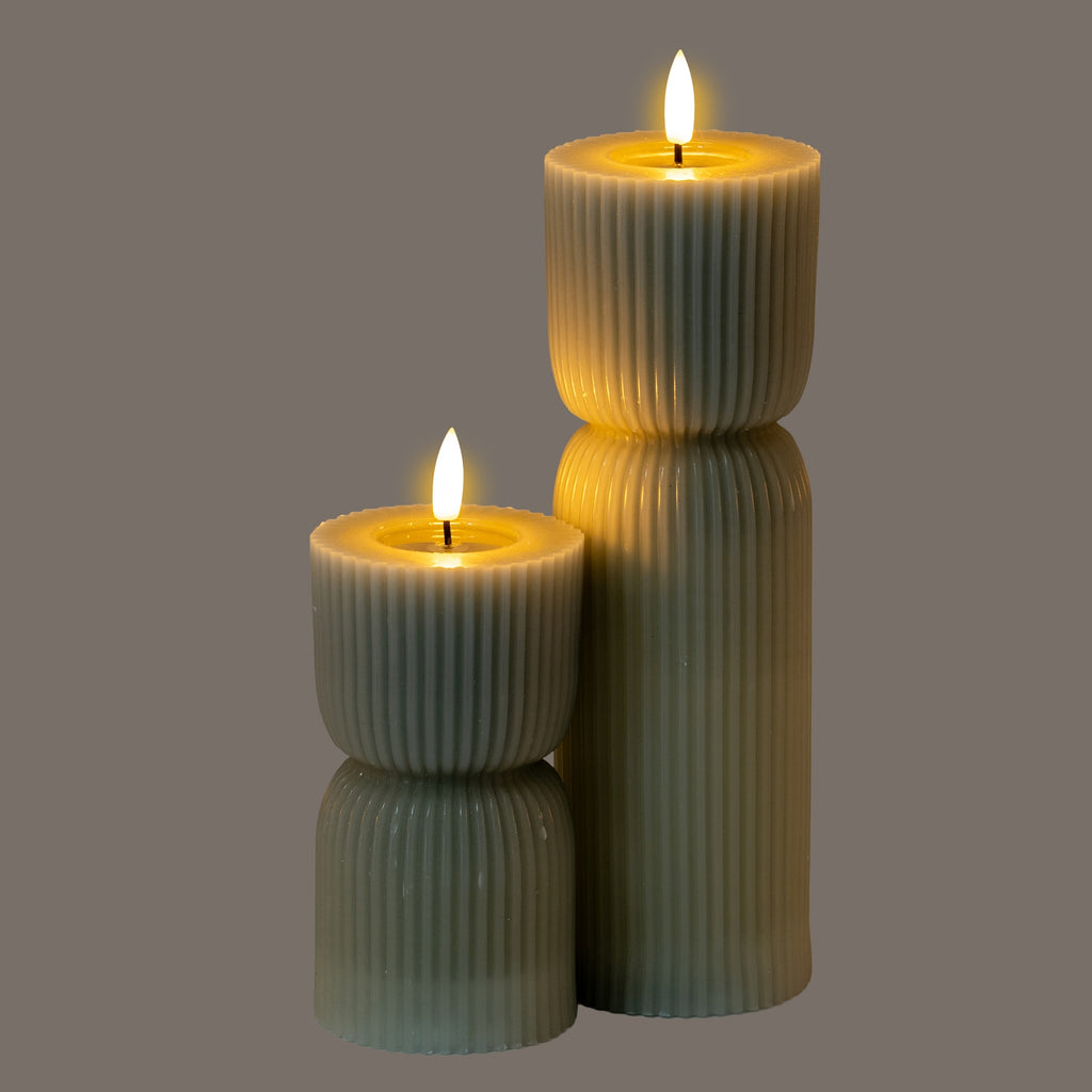 Natural Glow Carved LED Candle